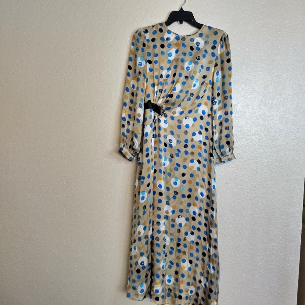 Hunter Bell New York Silk Polka Dot Maxi Dress Sz 0
